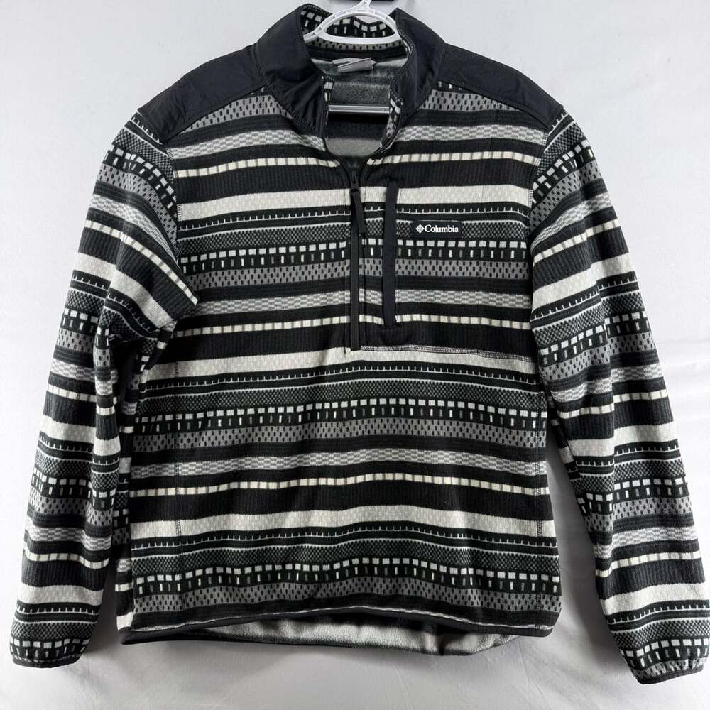 1568 Columbia Sweater Weather II Printed Half Zip Size XL Grey